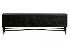 TV UNIT HEXA WOOD BLACK 